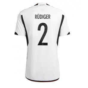 Maillot de foot Allemagne Antonio Rudiger #2 Domicile Monde 2022 Manches Courte